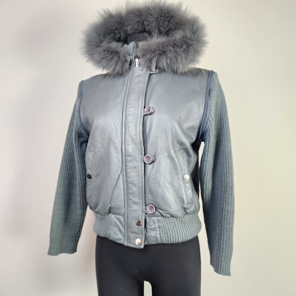 PELLE MODA convertible leather jacket
